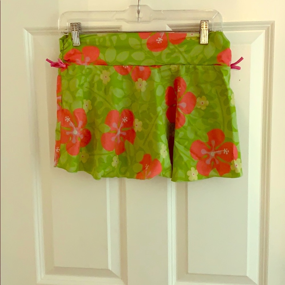 LL Bean kids swim suit skirt